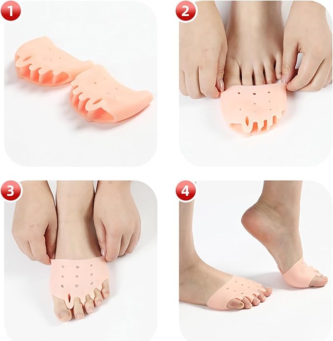 Almohadillas Terapéuticas separador de dedos de Silicona