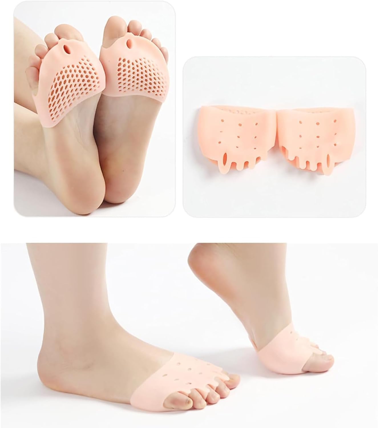 Almohadillas Terapéuticas separador de dedos de Silicona