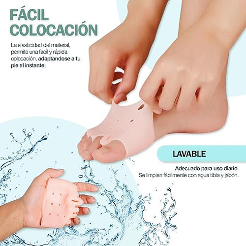 Almohadillas Terapéuticas separador de dedos de Silicona